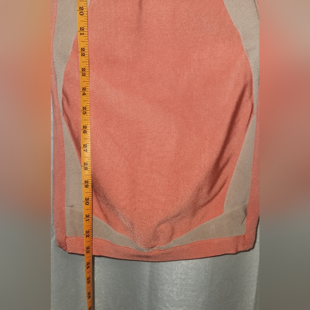 Bebe Coral Bodycon V-Neck Bandage Dress - Picture 4 of 4
